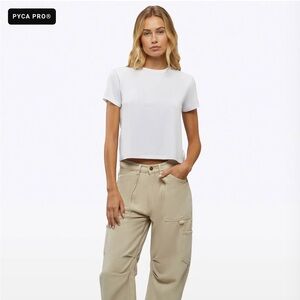 CUTS almost Friday white tee L large